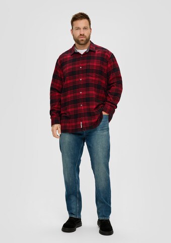 s.Oliver Men Big Sizes Regular Fit Hemd in Rot