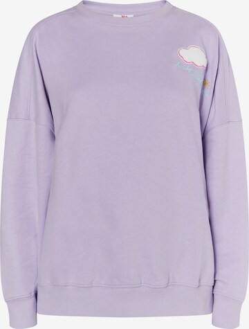 MYMO Sweatshirt 'Keepsudry' i lilla: forside