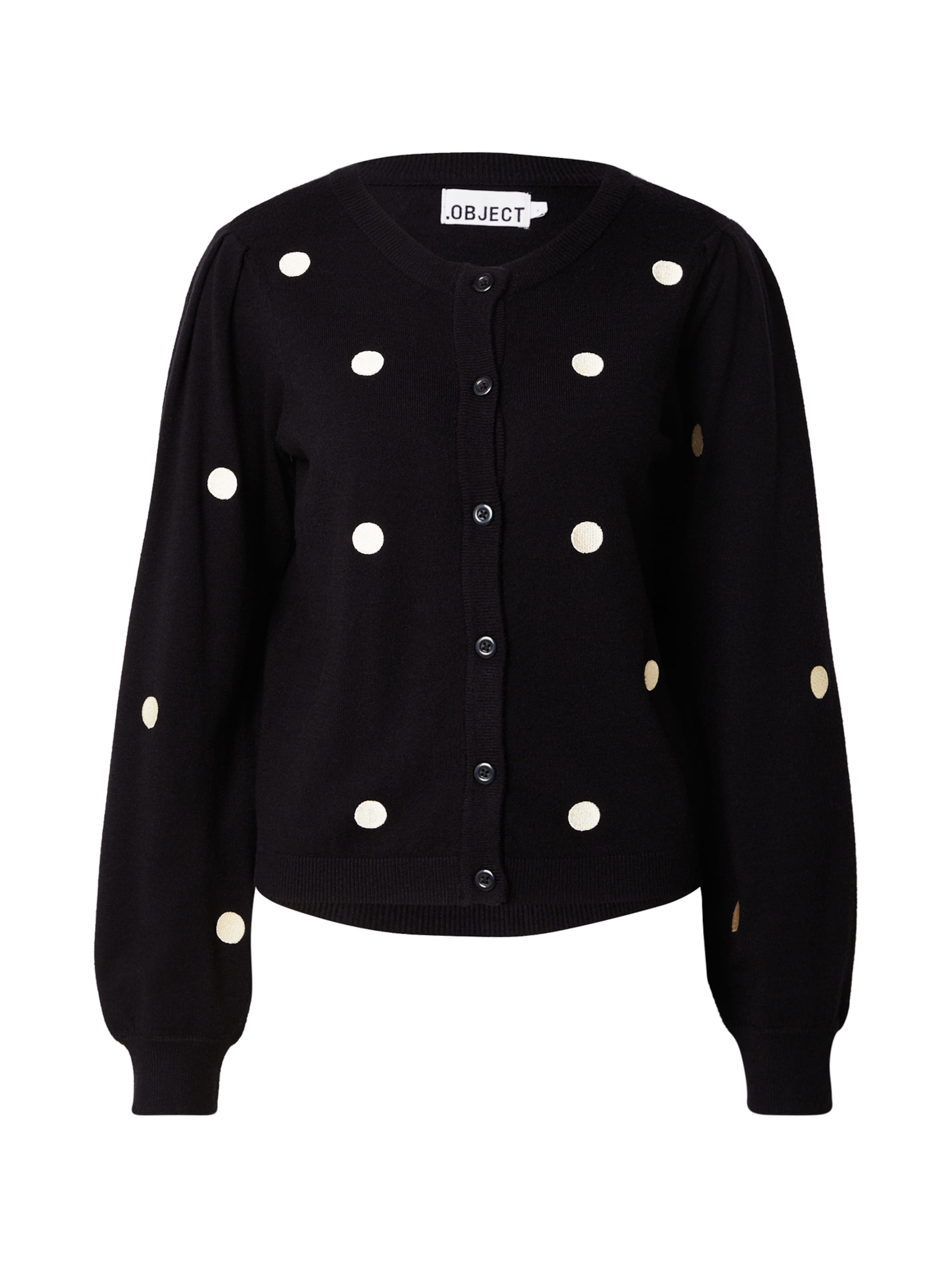 OBJECT Strickjacke 'OBJTHESS' in Schwarz: Vorderseite