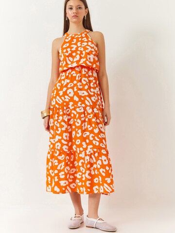 Robe d’été Bianco Lucci en orange : devant