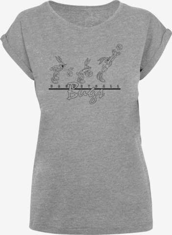 F4NT4STIC Shirt 'Looney Tunes Basketball Bugs' in Grey: front