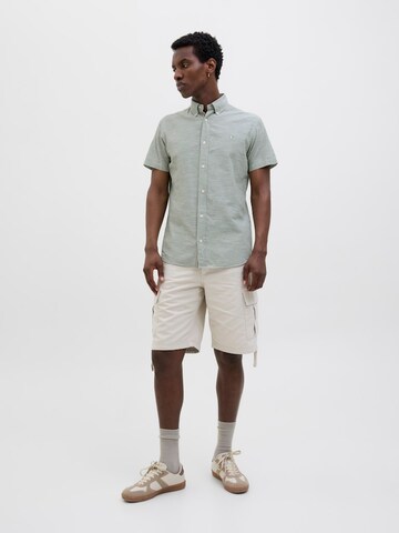 JACK & JONES Regular fit Button Up Shirt 'JPRBLUSUMMER' in Green