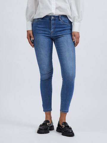 VILA Skinny Jeans in Blauw: voorkant