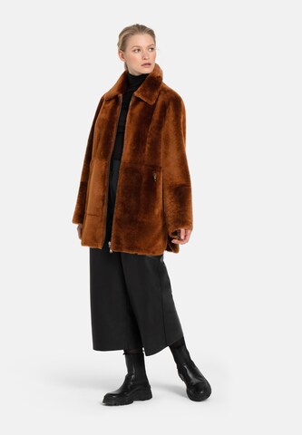 Werner Christ Between-Seasons Coat 'Pam' in Brown