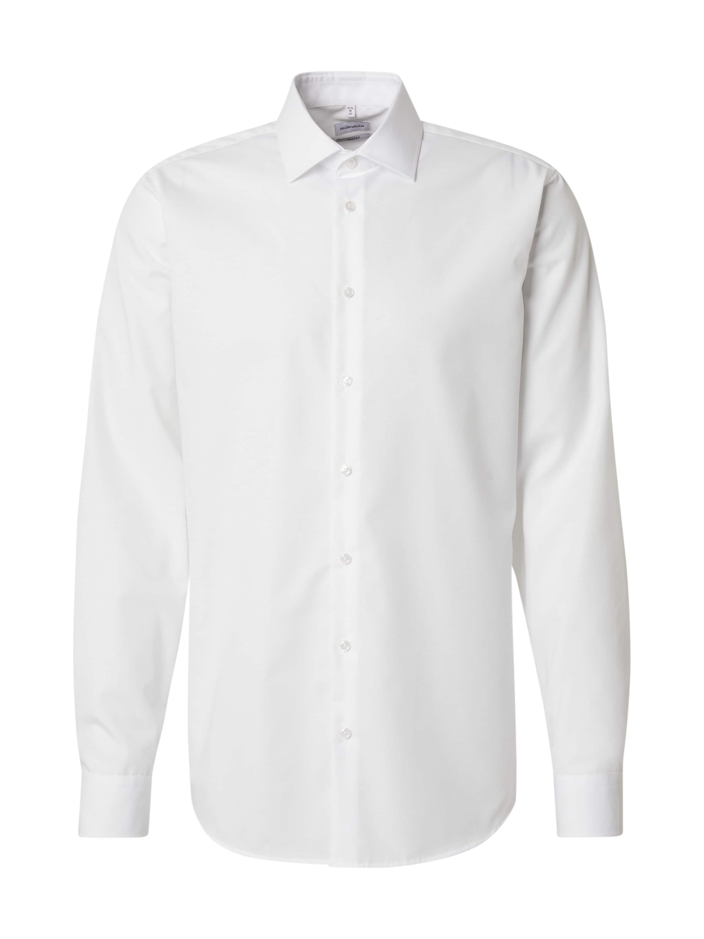 SEIDENSTICKER Slim Fit Бизнес риза в бяло: отпред