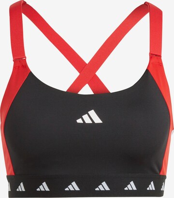 ADIDAS PERFORMANCE Bustier Sport-BH in Schwarz: predná strana