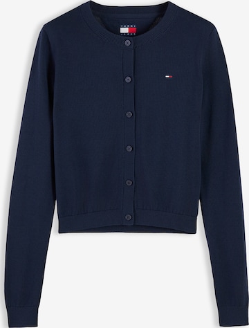 Tommy Jeans Strickjacke 'ESSENTIAL' in Blau: Vorderseite