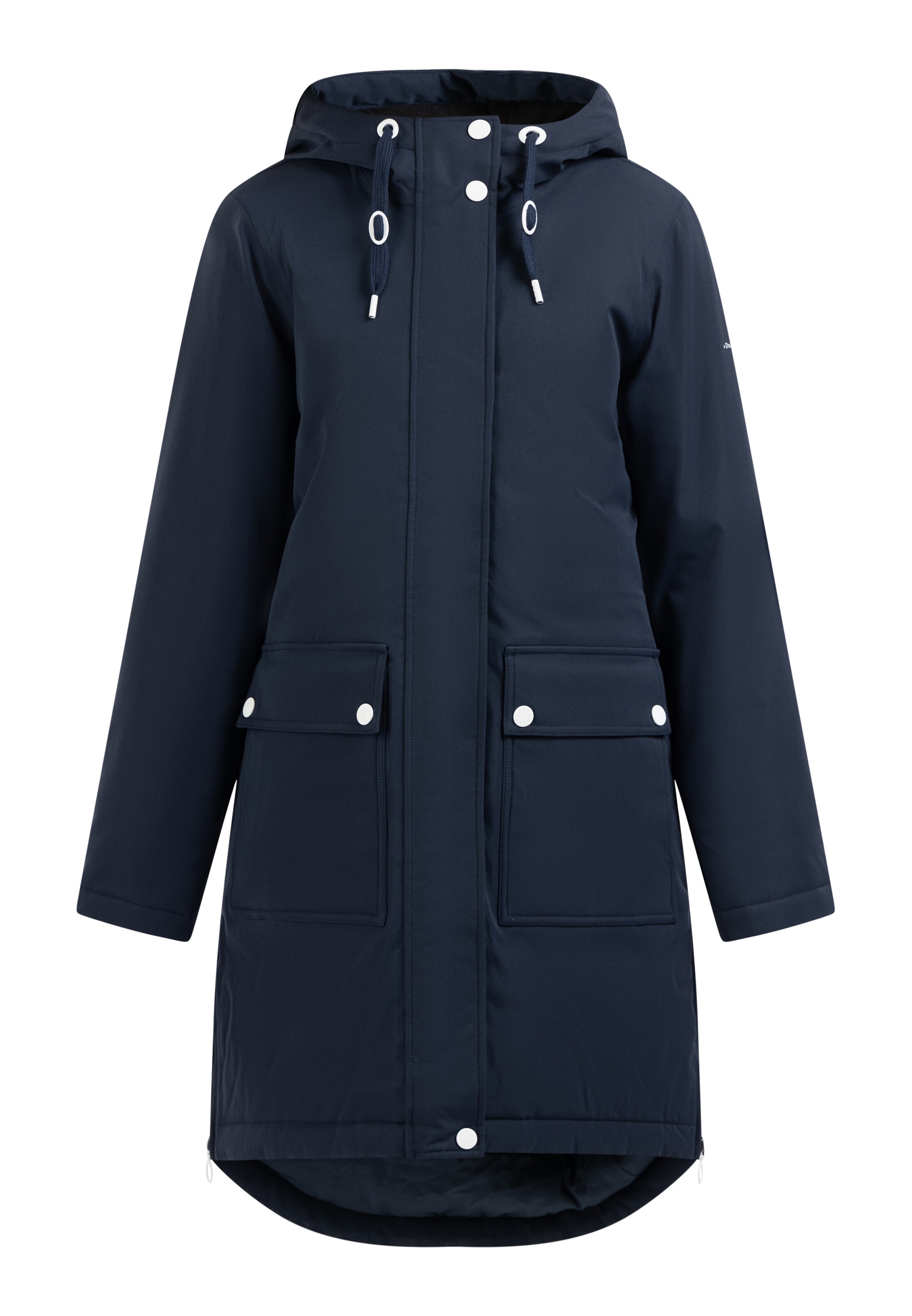 DreiMaster Maritim Winterparka in Blauw: voorkant