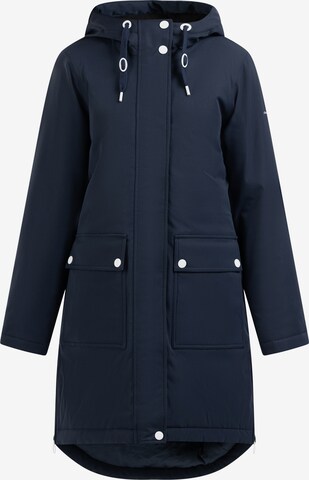 DreiMaster Maritim Winterparka in Blauw: voorkant