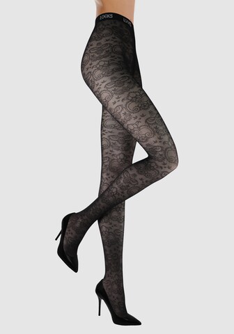 LOOKS by Wolfgang Joop Fine Tights 'Baroque' in Black: front
