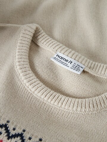 NAME IT Sweater 'NKNRISMAS' in Grey
