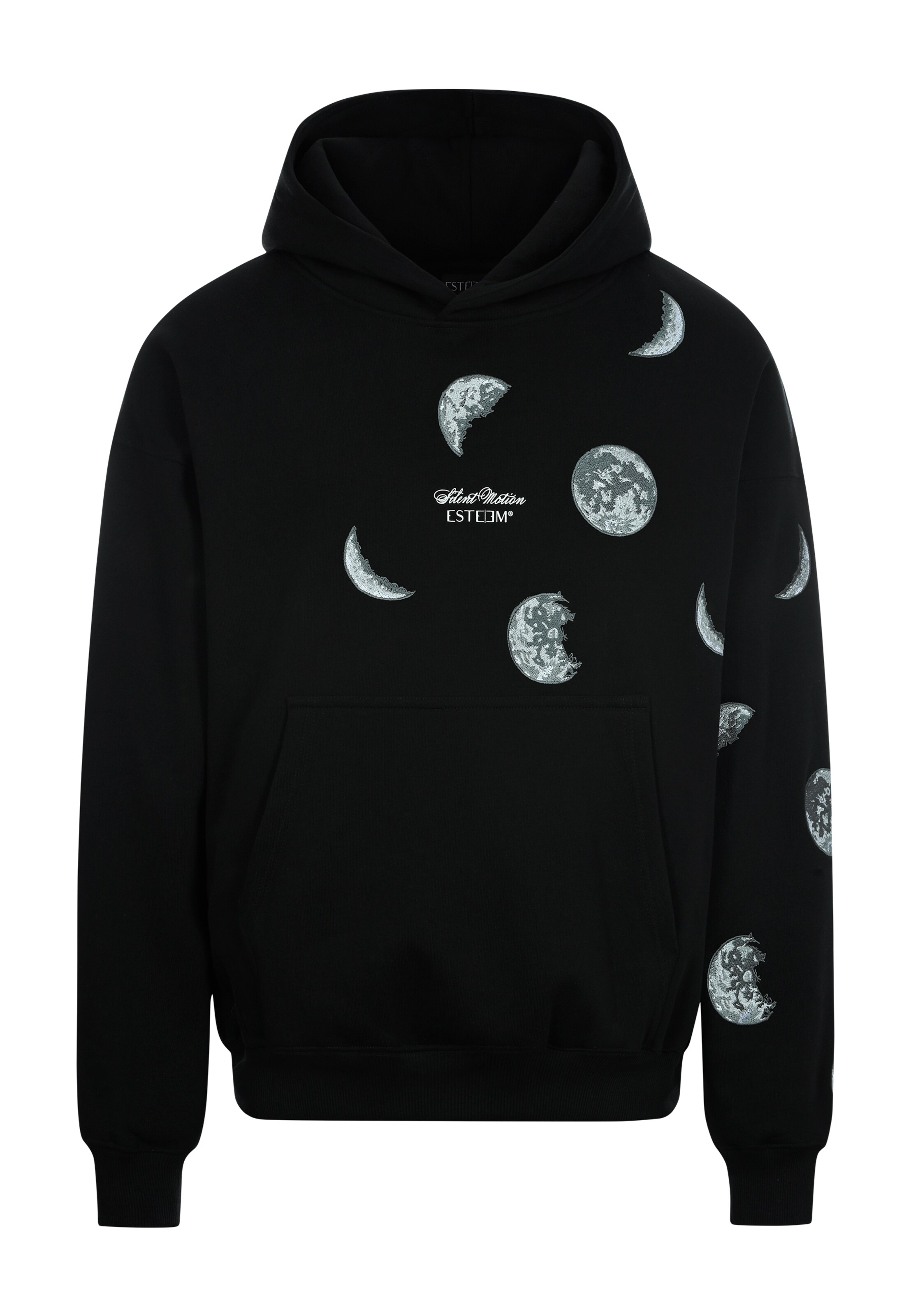 Sweat-shirt ' Silent Motion Moon Oversized ' ESTEEM en noir : devant