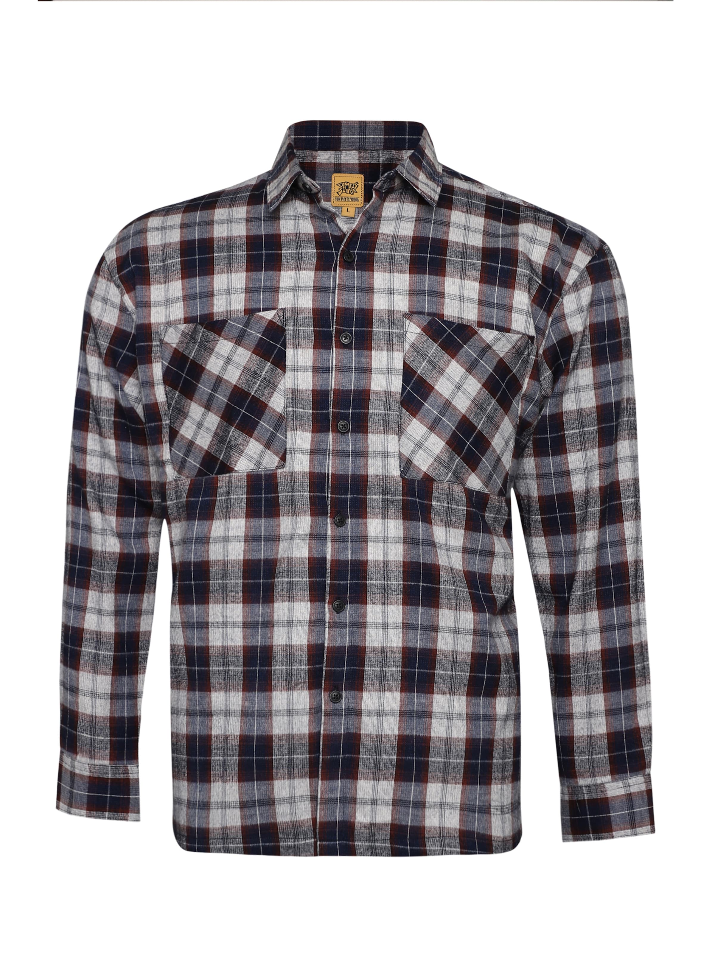 Campus Sutra Regular fit Button Up Shirt 'Tawnie' in Grey: front