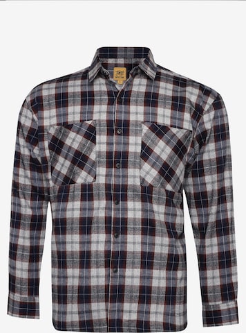 Campus SutraRegular Fit Košulja 'Tawnie' - siva boja: prednji dio