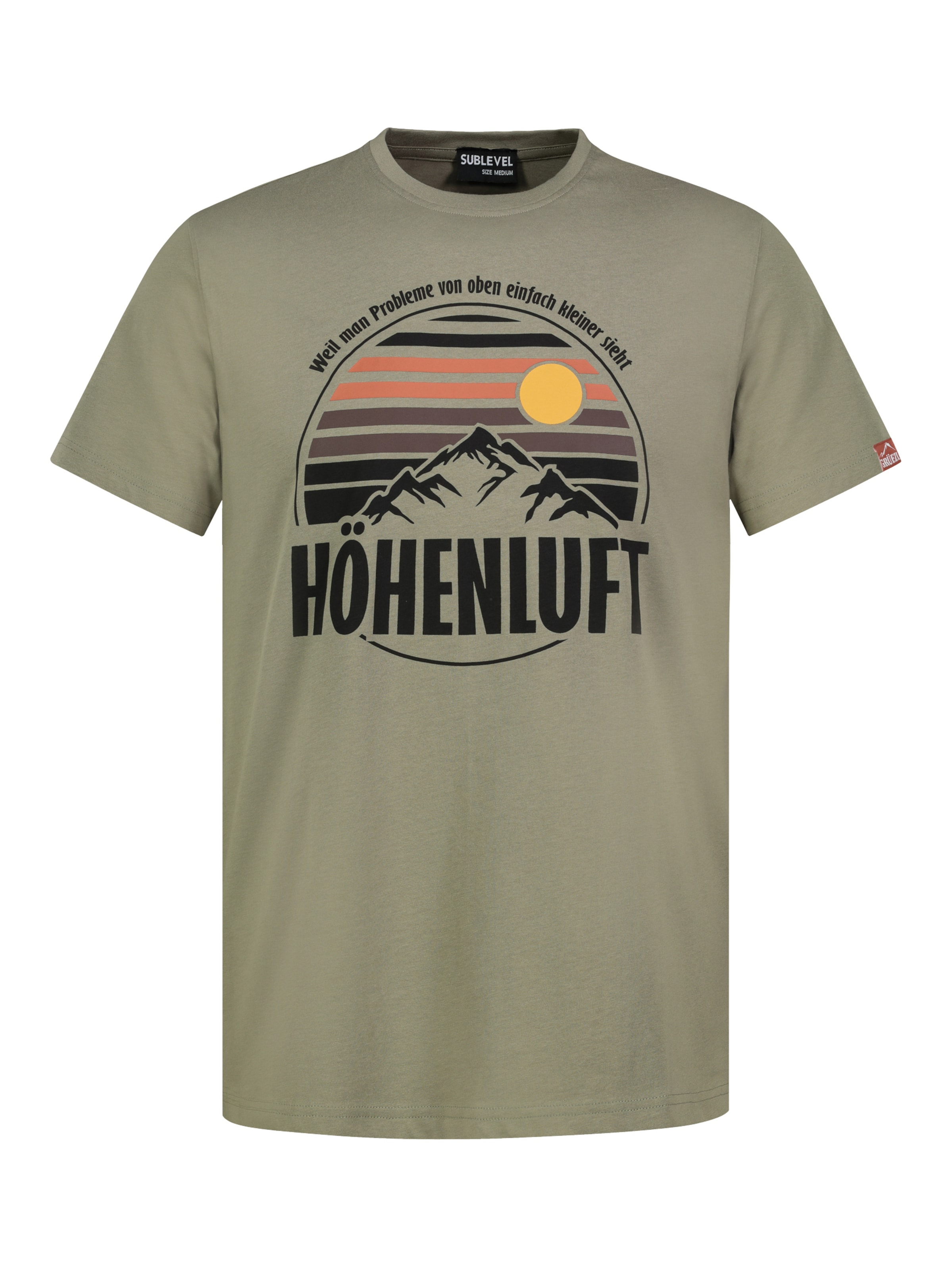 Sublevel T-Shirt in Grün: Vorderseite