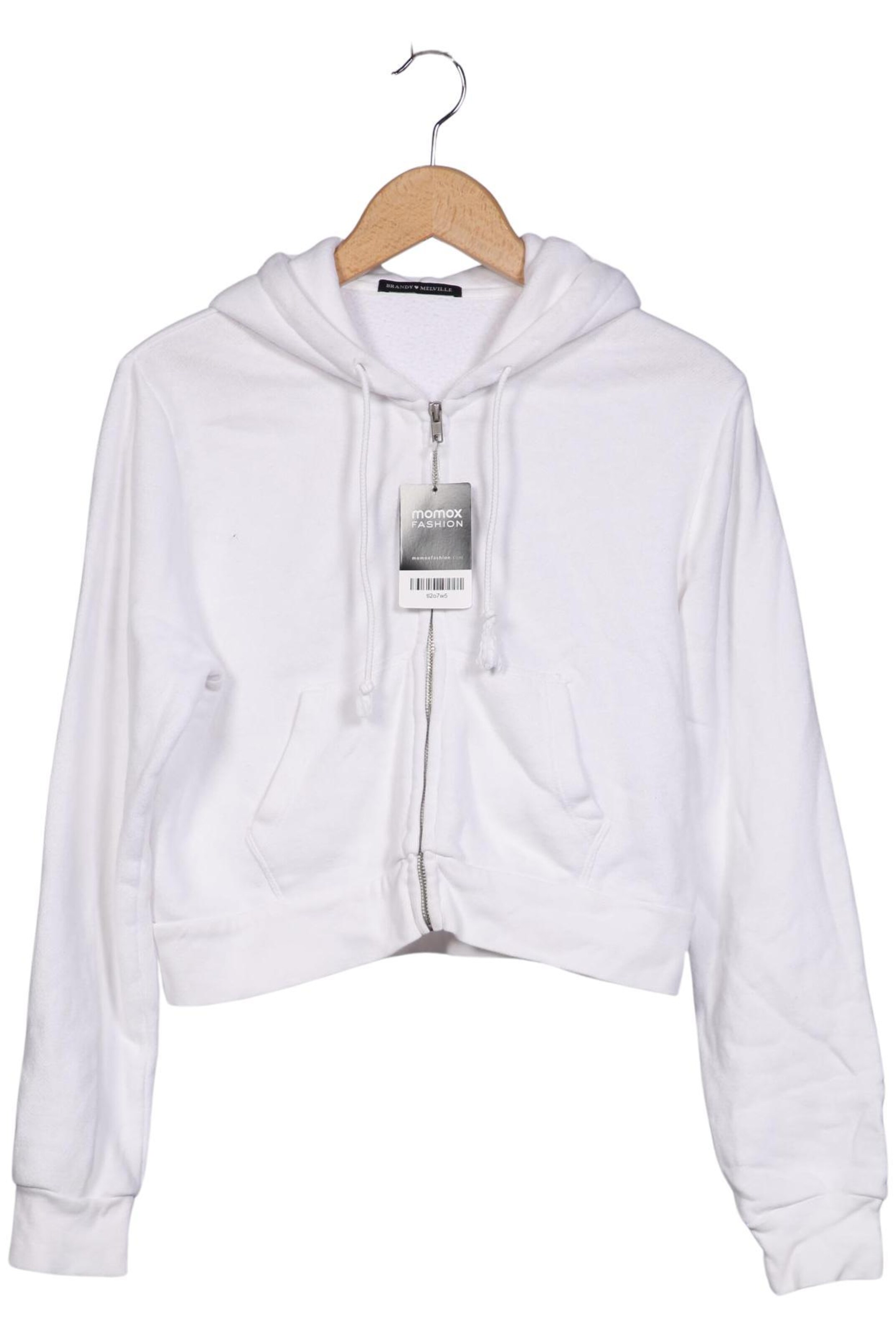 Brandy Melville Kapuzenpullover L in Weiß: Vorderseite