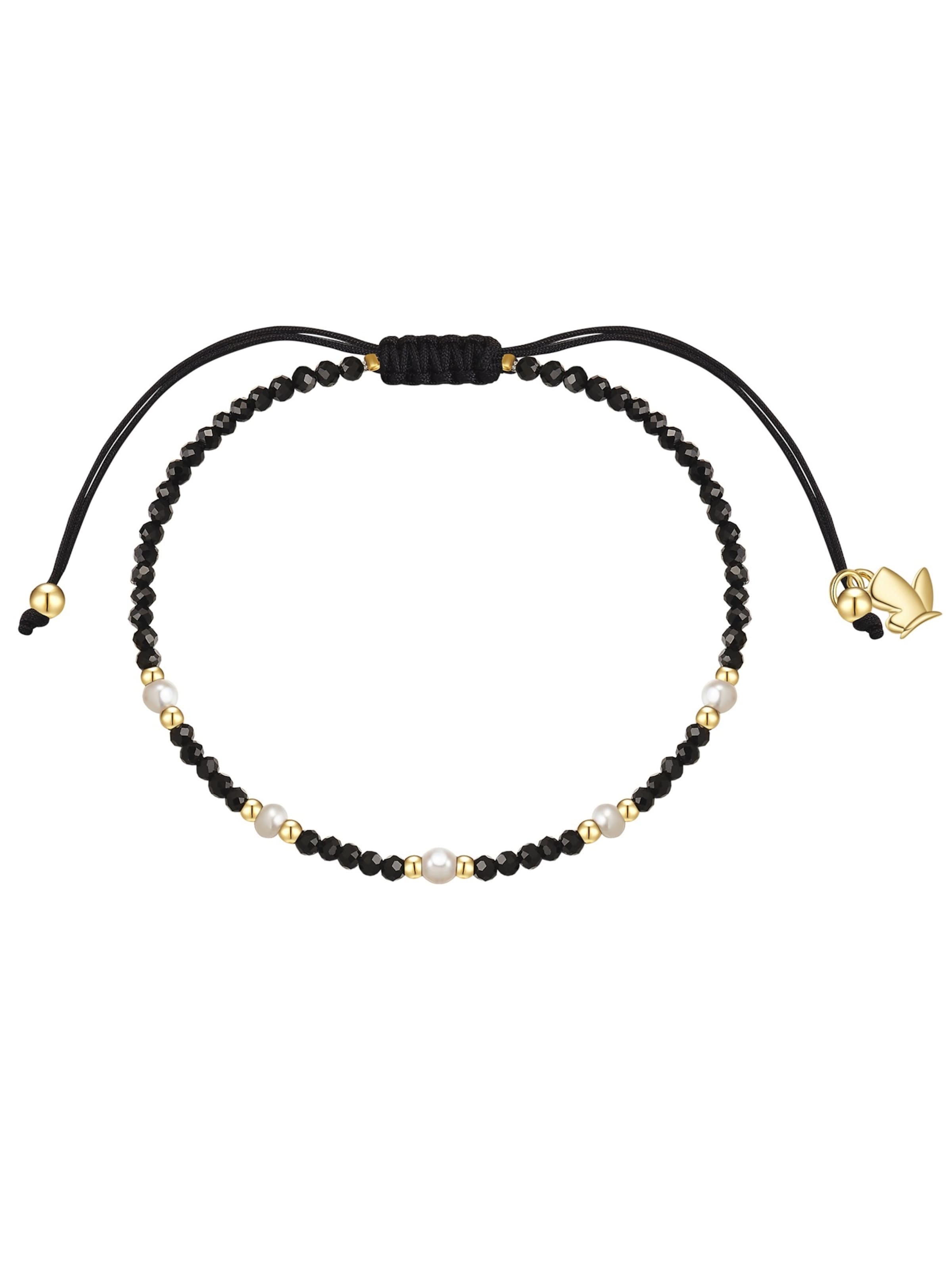 Glanzstücke München - Pulsera en negro: frente