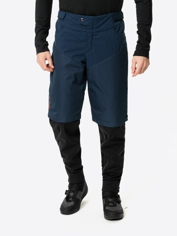 VAUDE Slimfit Outdoorbroek 'M All Year Moab ZO P III' in Blauw: voorkant