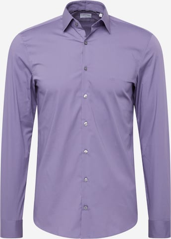 Calvin Klein - Camisa de negocios en lila: frente