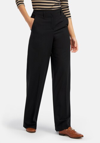 Wide Leg Pantalon Peter Hahn en noir : devant