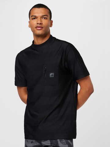 ADIDAS GOLF Performance Shirt in Black: front