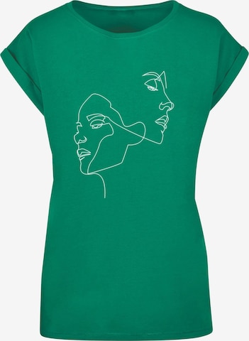 Maglietta 'One Line' di Mister Tee in verde: frontale