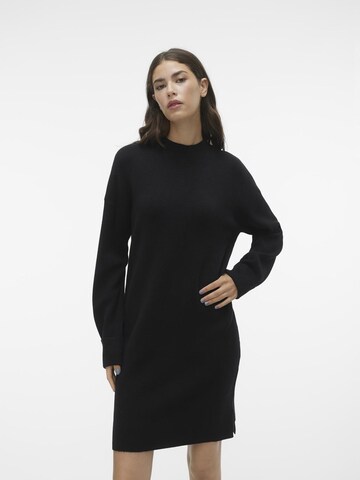 VERO MODA Knitted dress 'Goldneedle' in Black: front