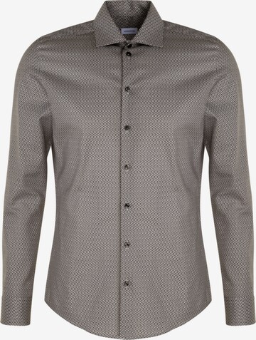 Coupe slim Chemise business 'SMART ESSENTIALS' SEIDENSTICKER en gris : devant