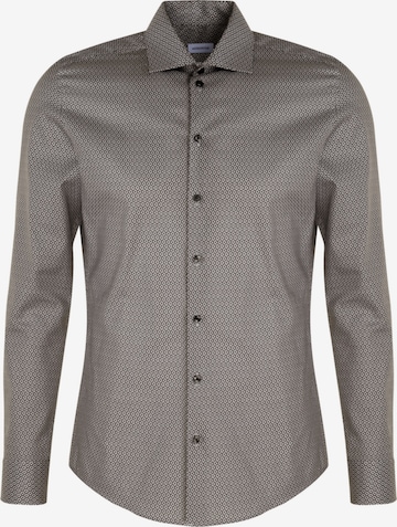 SEIDENSTICKER Slim fit Business Shirt in Grey: front