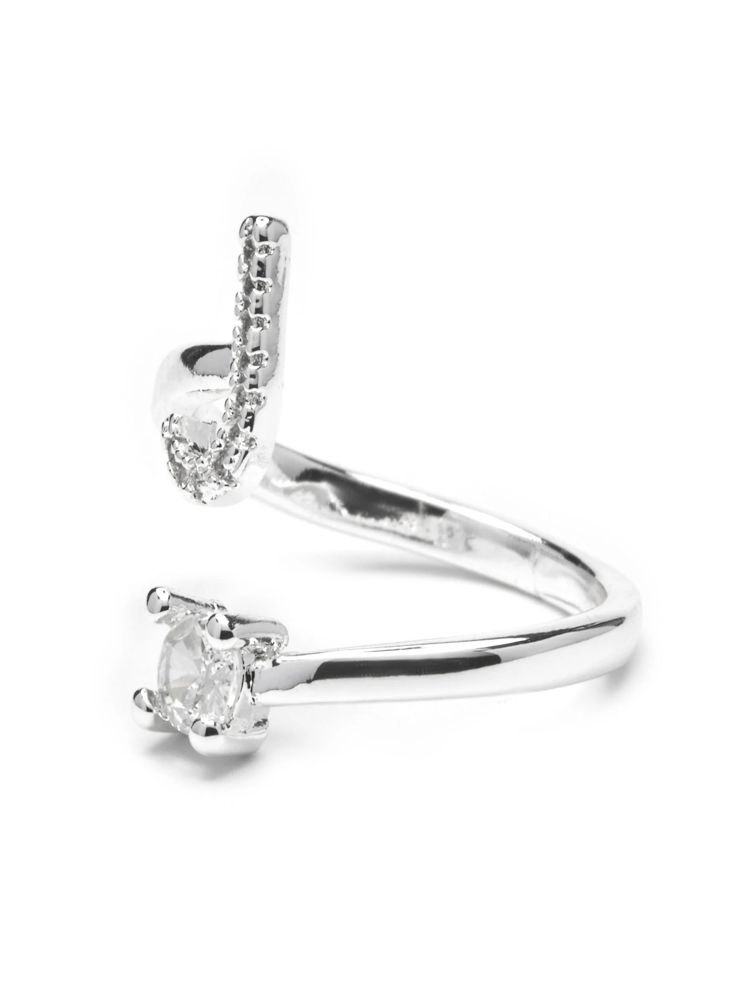 Luxenter Ring 'Alphabet J'‌‌‌‌‌‌ in Silber