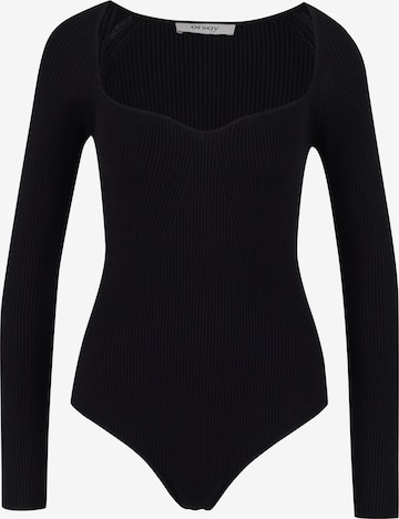 Orsay Shirt Bodysuit in Black: front