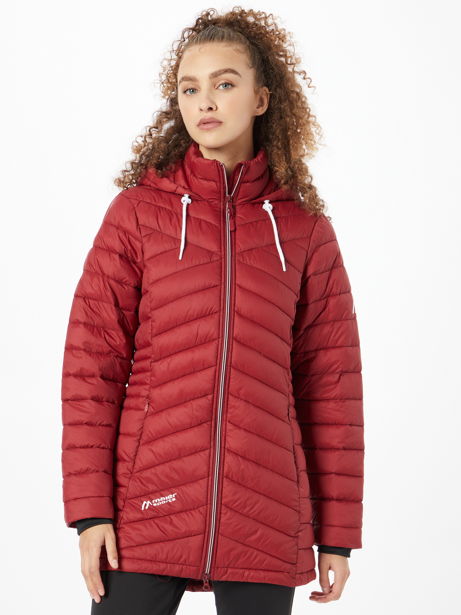 Donna Sport Maier Sports Cappotto outdoor Notos in Rosso Scuro 