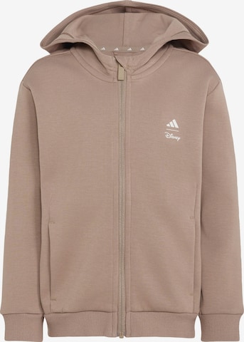 ADIDAS SPORTSWEARSportski gornji dio trenirke 'Adidas x Disney Micky Maus' - smeđa boja: prednji dio