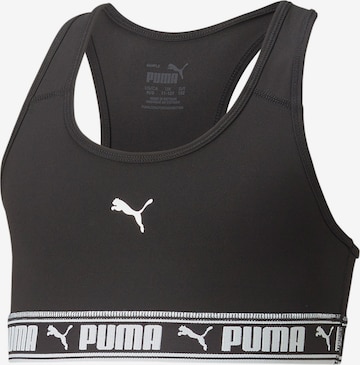 PUMA Сутиен тип тениска Спортно бельо в черно: отпред