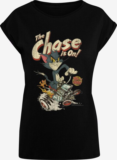ABSOLUTE CULT T-shirt 'Tom and Jerry - The Chase Is On' en beige clair / anthracite / mélange de couleurs / noir, Vue avec produit