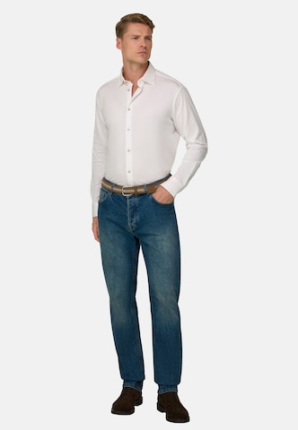 Boggi Milano Regular fit Button Up Shirt in White: front