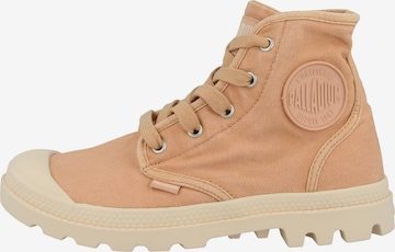 Palladium High-Top Sneakers in Beige: front