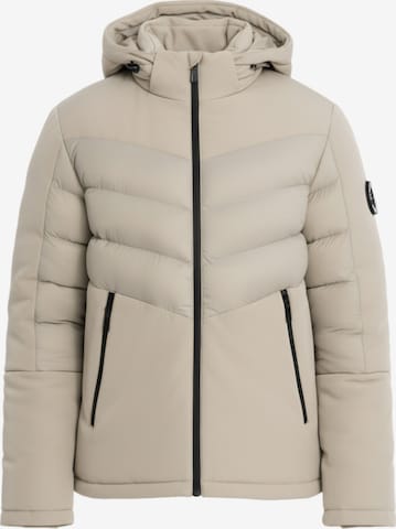 Veste fonctionnelle Ombre en beige : devant