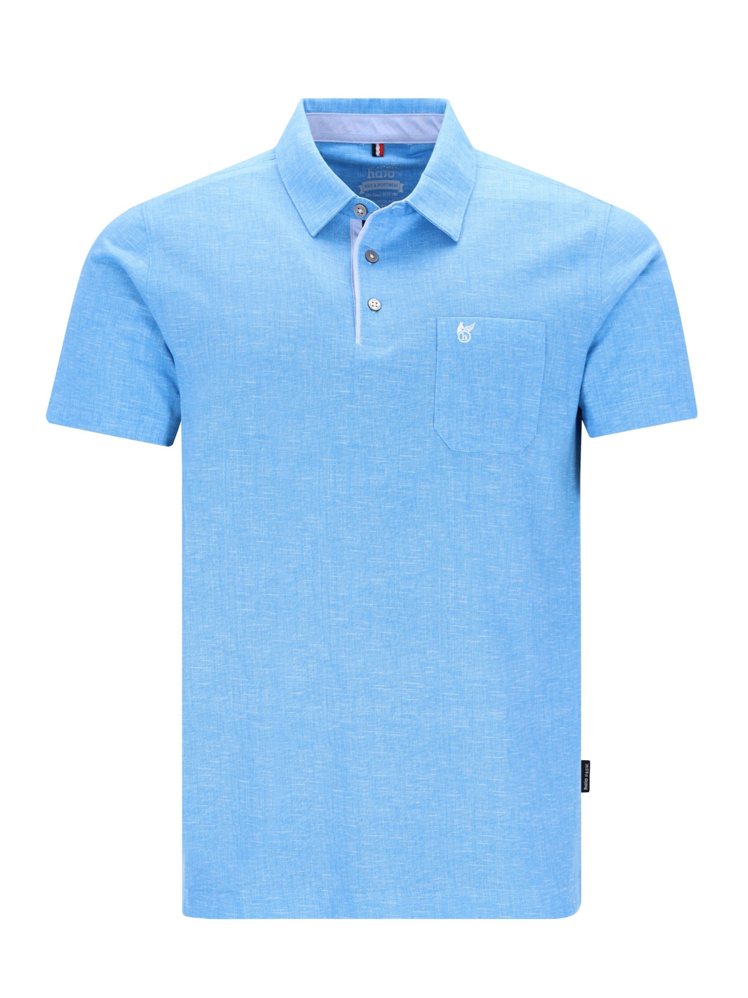 HAJO Shirt 'Poloshirt allover bedruckt in stay fresh Qualität'‌‌‌‌‌‌ in Blau: Vorderseite