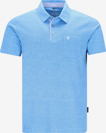 HAJO Shirt 'Poloshirt allover bedruckt in stay fresh Qualität' in Blau: Vorderseite