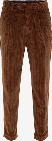 Antiochregular Hlače na crtu - smeđa boja: prednji dio