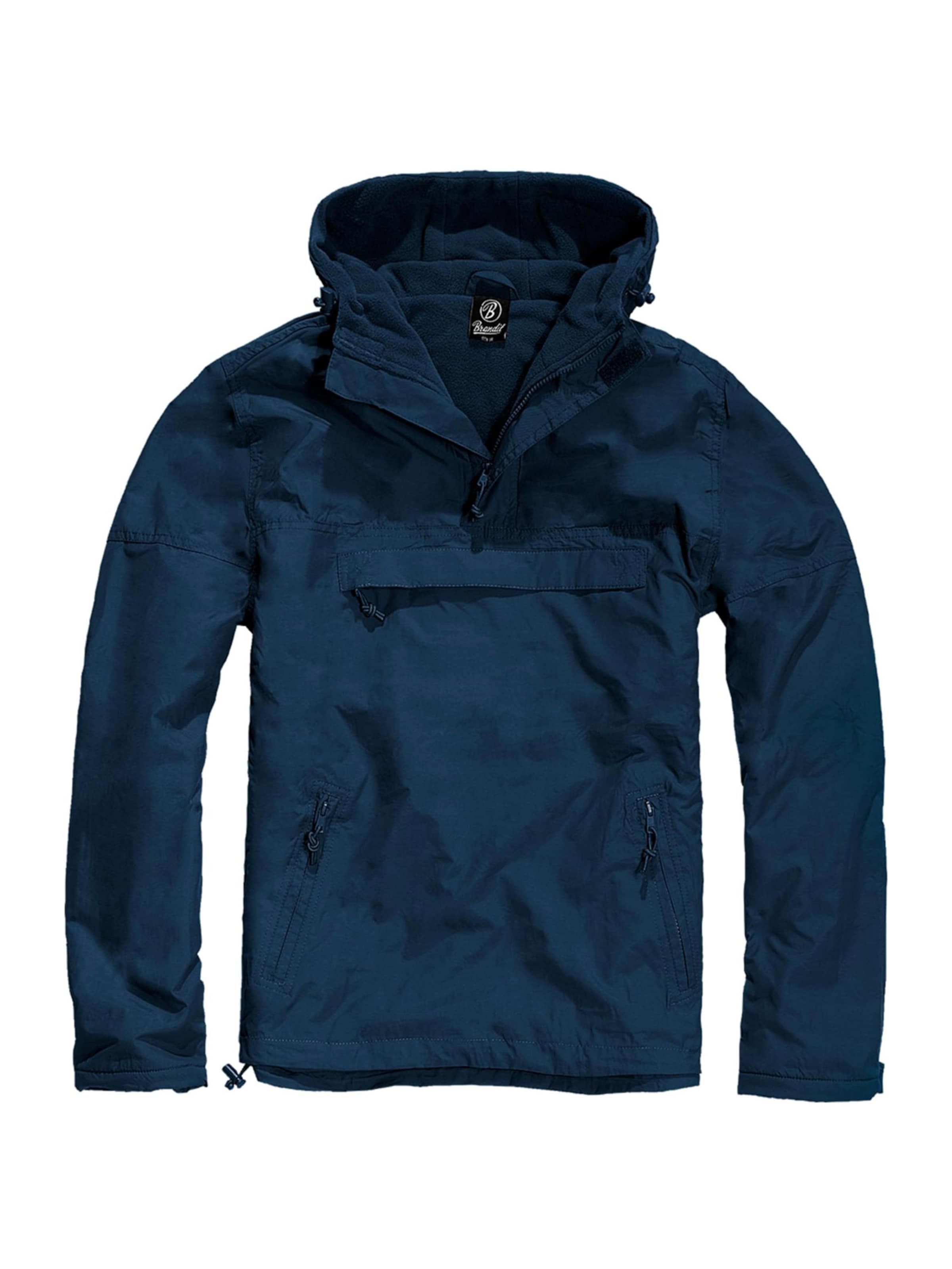 Brandit Between-season jacket in Blue: front