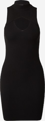 Urban Classics Knitted dress in Black: front