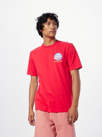 T-Shirt SCOTCH & SODA en rouge : devant
