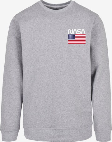 Merchcode Sweatshirt 'NASA - Stars And Stripes' in Grey: front