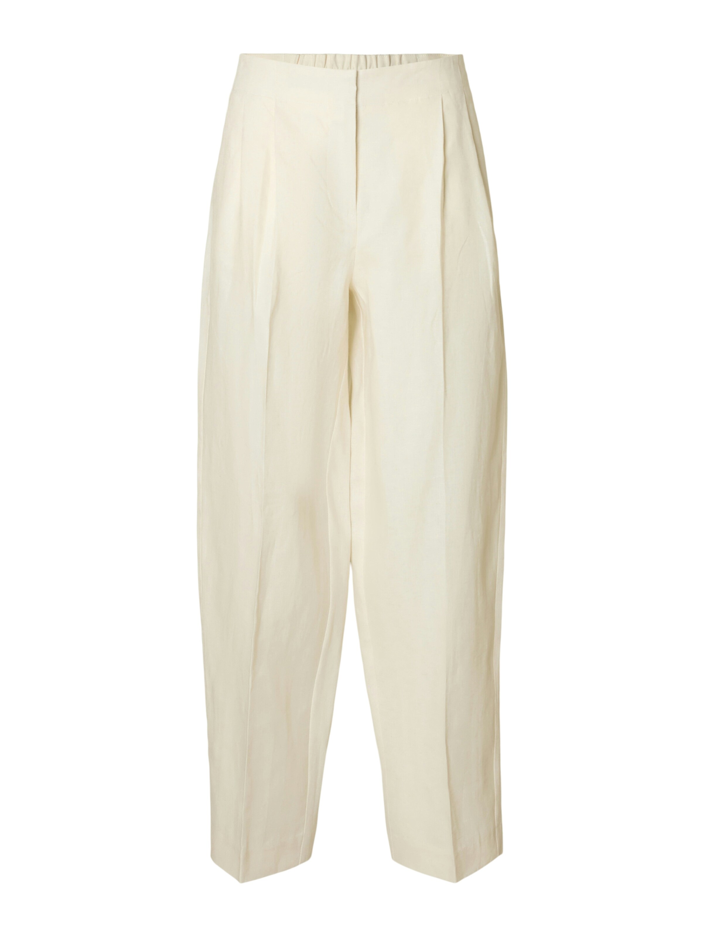 smėlio SELECTED Laisvas Klostuotos kelnės 'SLFBarrel Lia': priekis