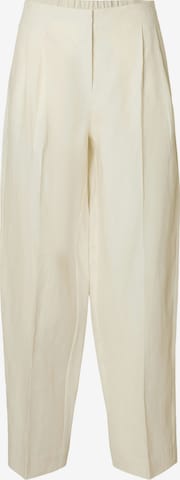 Pantaloni con pieghe 'SLFBarrel Lia' di SELECTED in beige: frontale