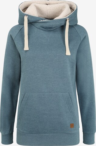 Oxmo Sweatshirt 'Julia Pile' in Blauw: voorkant