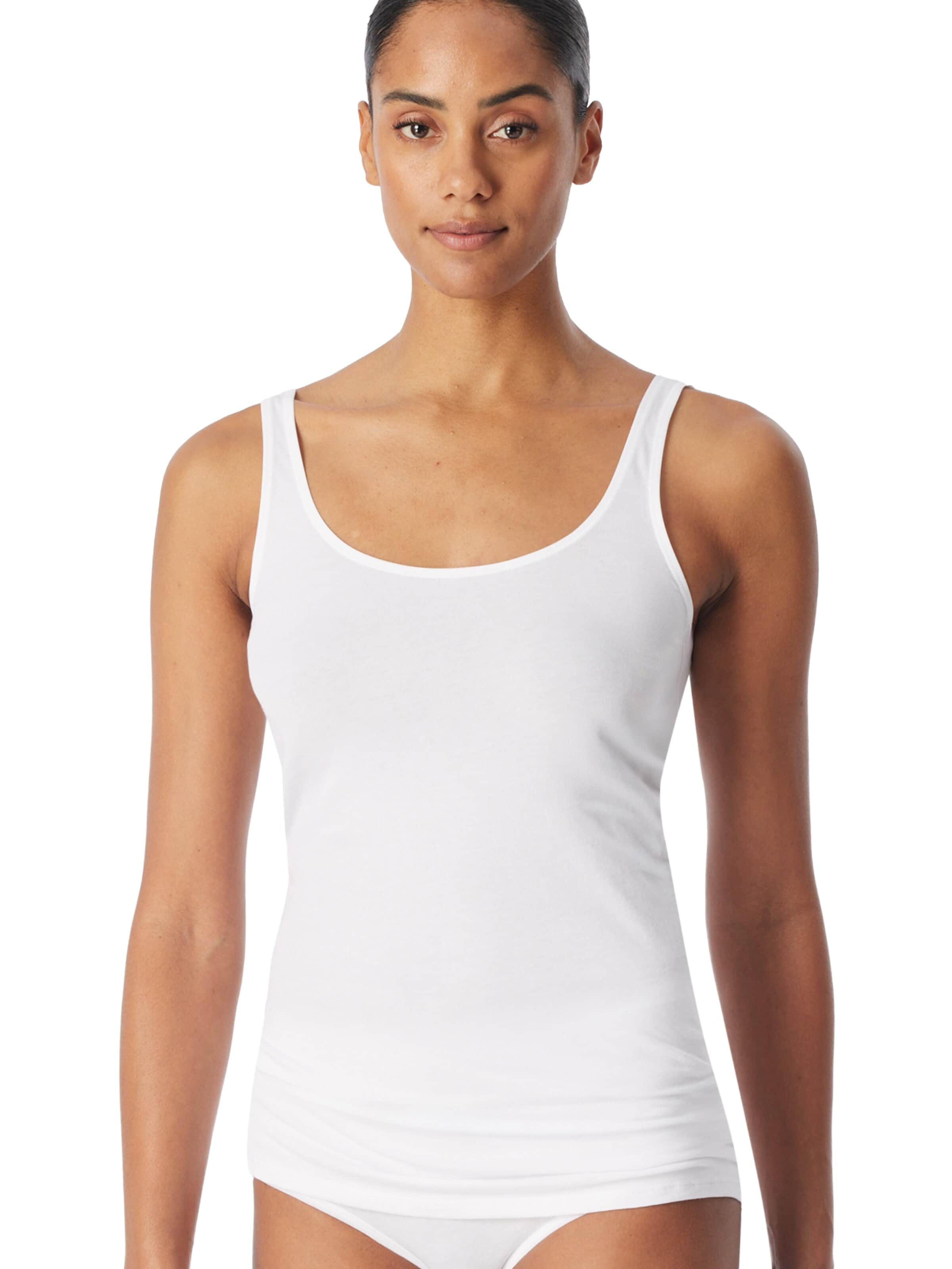 SCHIESSER Undershirt '2er Pack Trägertop 95/5 Cotton' in White