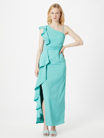 Robe de cocktail Vera Mont en vert : devant